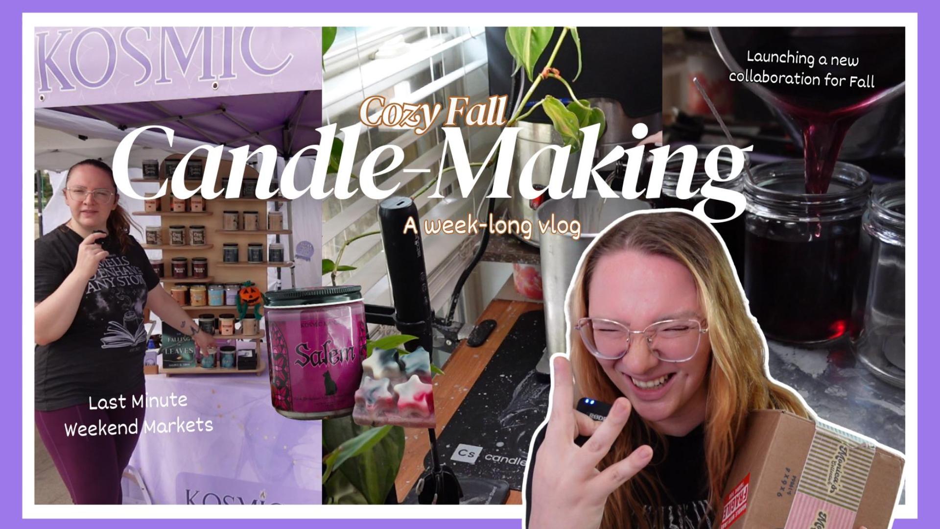 Cozy Fall Candle Making & Vending at Local Events as a Small Business Owner ✨ Market & Studio Vlog