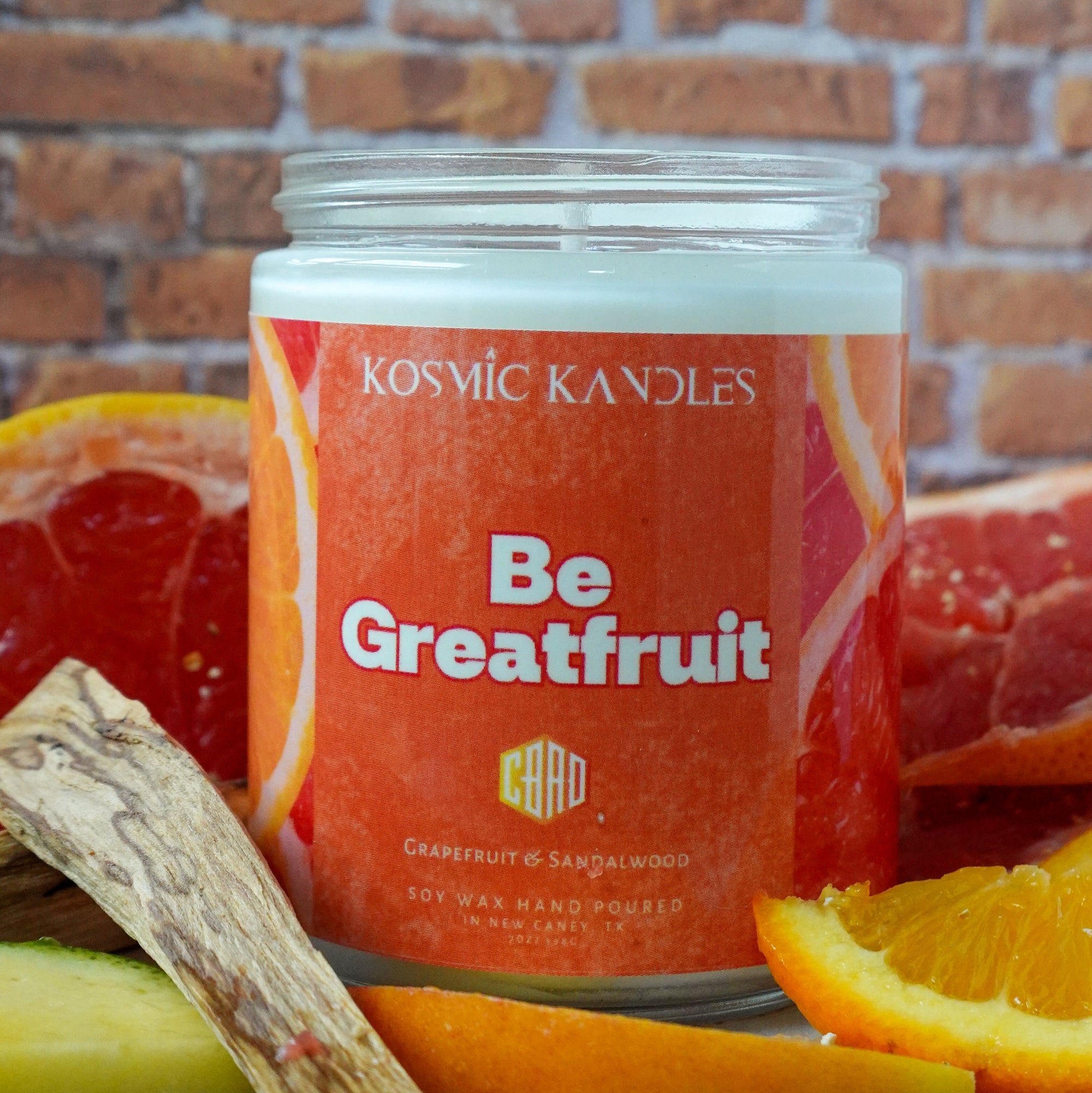 CBAD Be Greatfruit Glass Candle